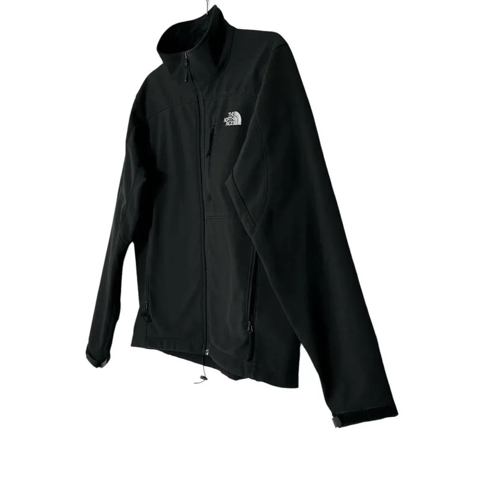 The North Face Jacket Men Small  Windwall Fleece Black Zip-Up Outdoor Hiking‎